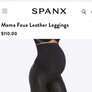 Spanx Mama Faux Leather Leggings in Medium